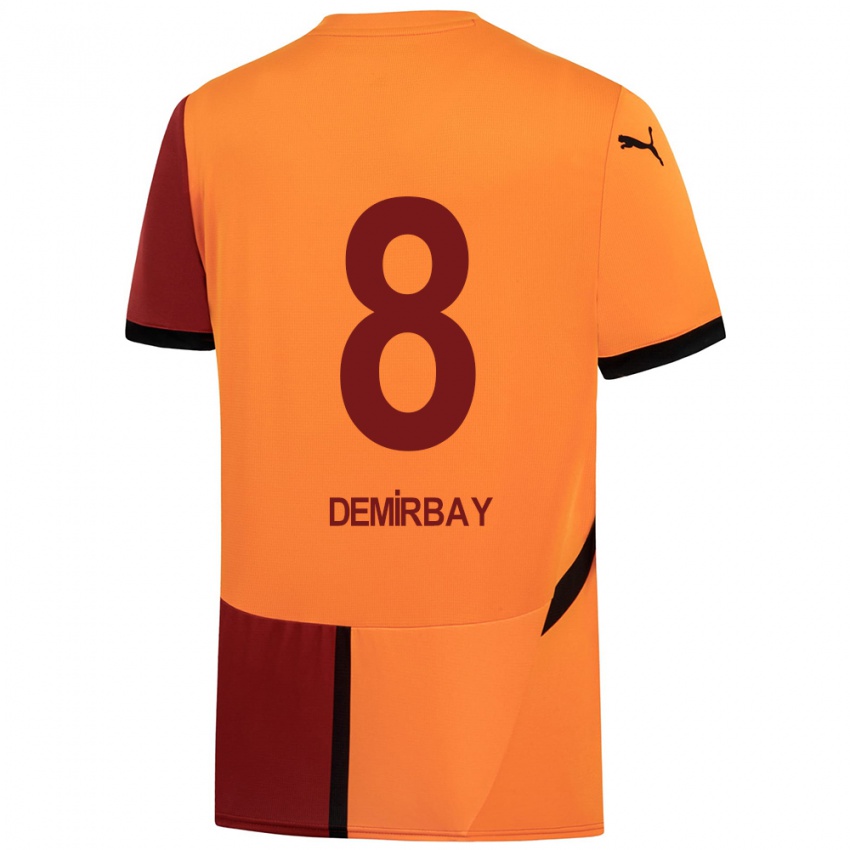 Niño Camiseta Kerem Demirbay #8 Amarillo Rojo 1ª Equipación 2024/25 La Camisa Perú