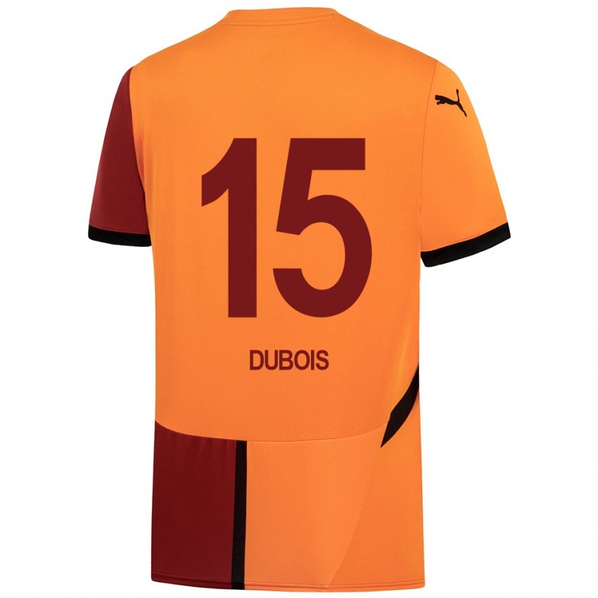 Niño Camiseta Léo Dubois #15 Amarillo Rojo 1ª Equipación 2024/25 La Camisa Perú