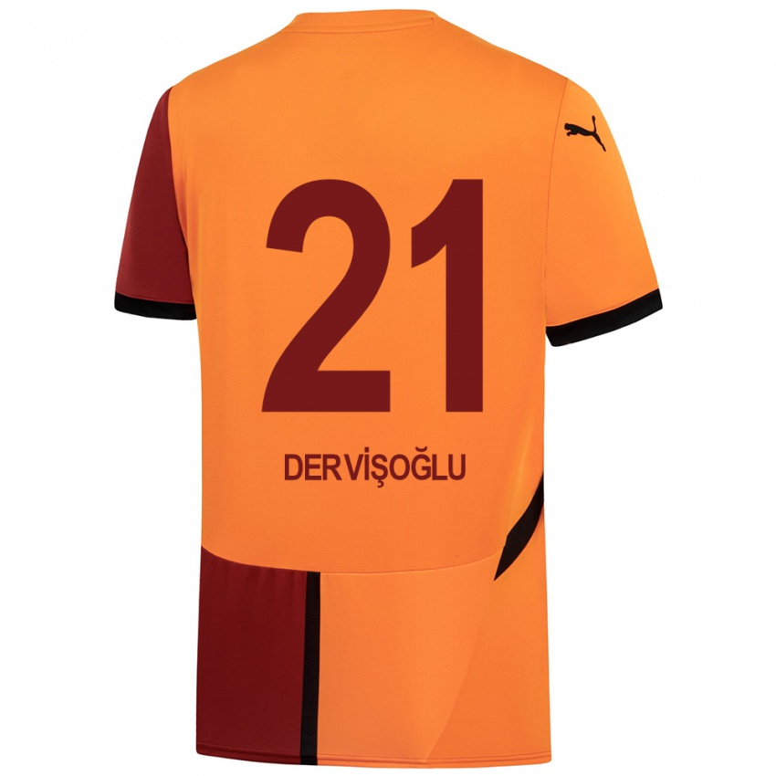 Niño Camiseta Halil Dervişoğlu #21 Amarillo Rojo 1ª Equipación 2024/25 La Camisa Perú