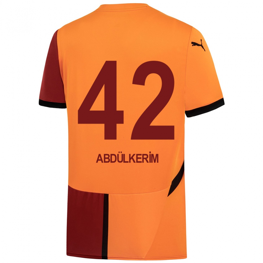 Niño Camiseta Abdülkerim Bardakcı #42 Amarillo Rojo 1ª Equipación 2024/25 La Camisa Perú