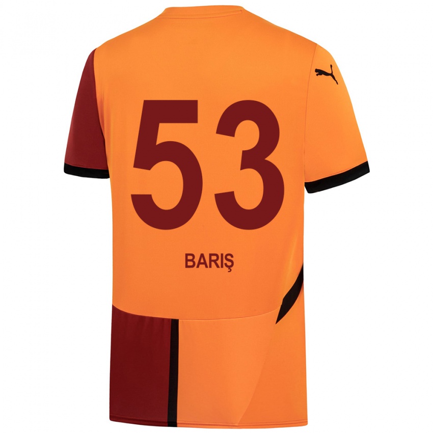 Niño Camiseta Barış Alper Yılmaz #53 Amarillo Rojo 1ª Equipación 2024/25 La Camisa Perú