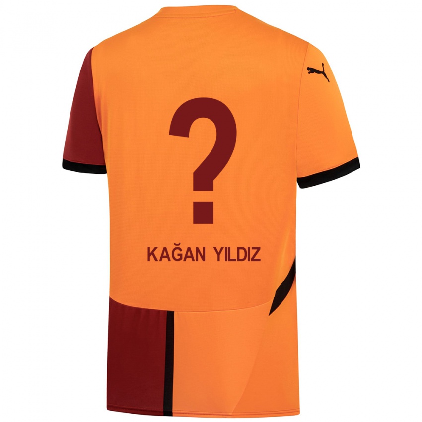 Niño Camiseta Onur Kağan Yıldız #0 Amarillo Rojo 1ª Equipación 2024/25 La Camisa Perú