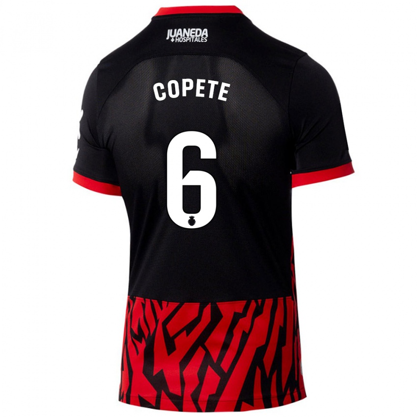 Niño Camiseta José Copete #6 Negro Rojo 1ª Equipación 2024/25 La Camisa Perú