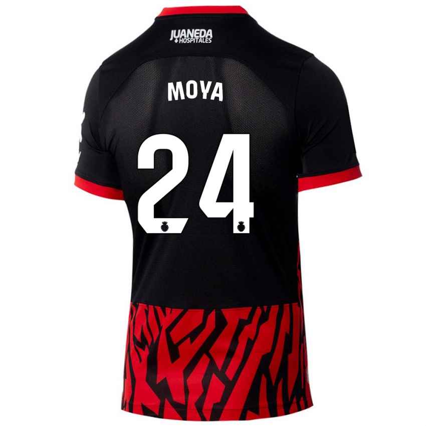 Niño Camiseta Pablo Moyá #24 Negro Rojo 1ª Equipación 2024/25 La Camisa Perú