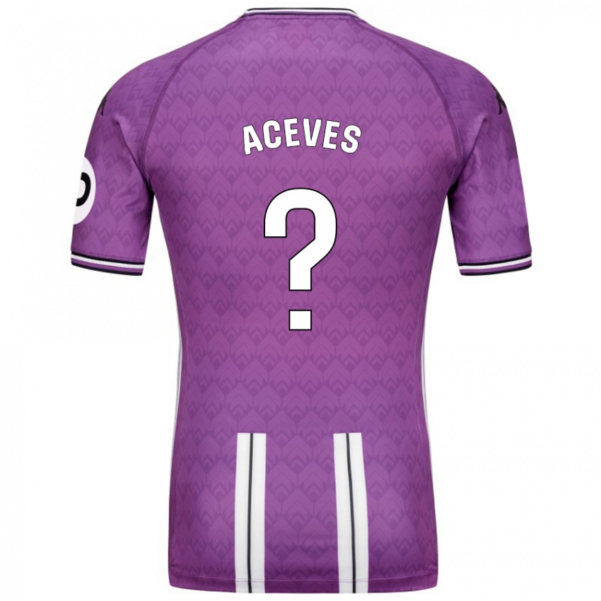 Niño Camiseta Álvaro Aceves #0 Púrpura Blanco 1ª Equipación 2024/25 La Camisa Perú