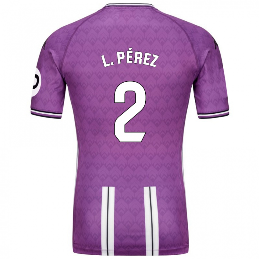 Niño Camiseta Luis Pérez #2 Púrpura Blanco 1ª Equipación 2024/25 La Camisa Perú