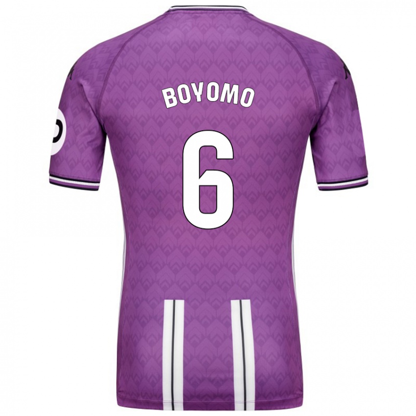 Niño Camiseta Enzo Boyomo #6 Púrpura Blanco 1ª Equipación 2024/25 La Camisa Perú