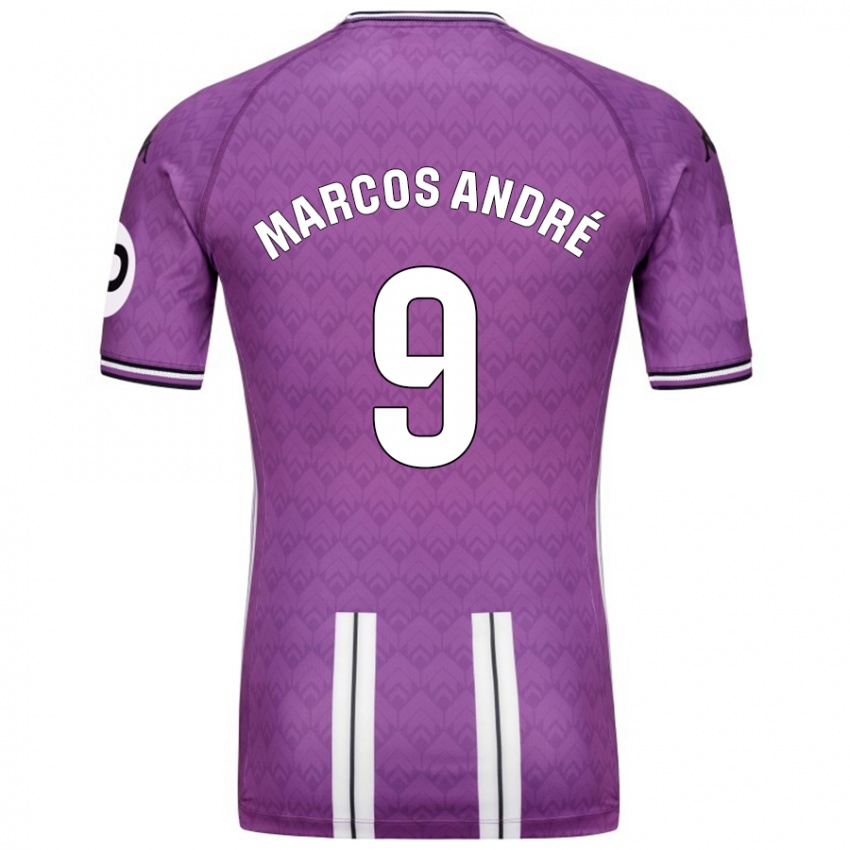 Niño Camiseta Marcos André #9 Púrpura Blanco 1ª Equipación 2024/25 La Camisa Perú