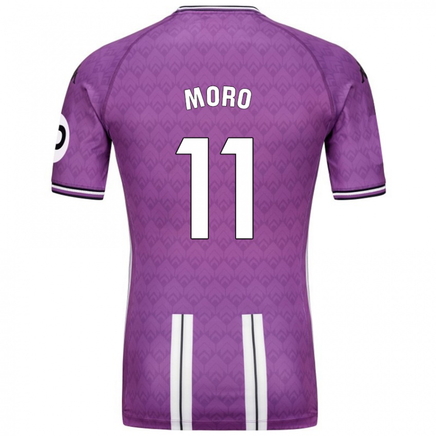 Niño Camiseta Raúl Moro #11 Púrpura Blanco 1ª Equipación 2024/25 La Camisa Perú