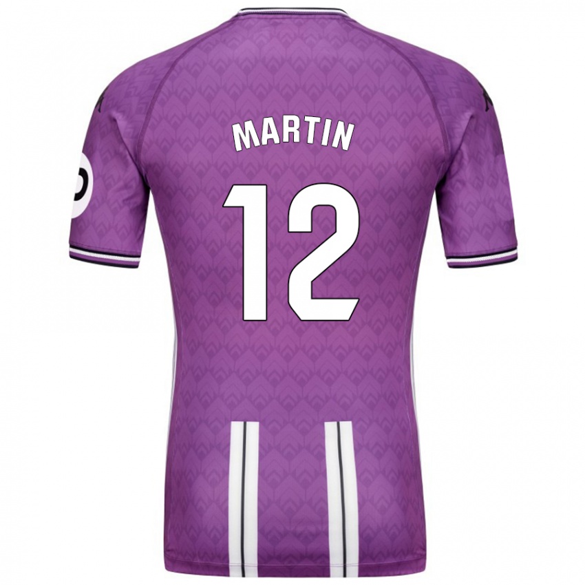 Niño Camiseta Mario Martin #12 Púrpura Blanco 1ª Equipación 2024/25 La Camisa Perú