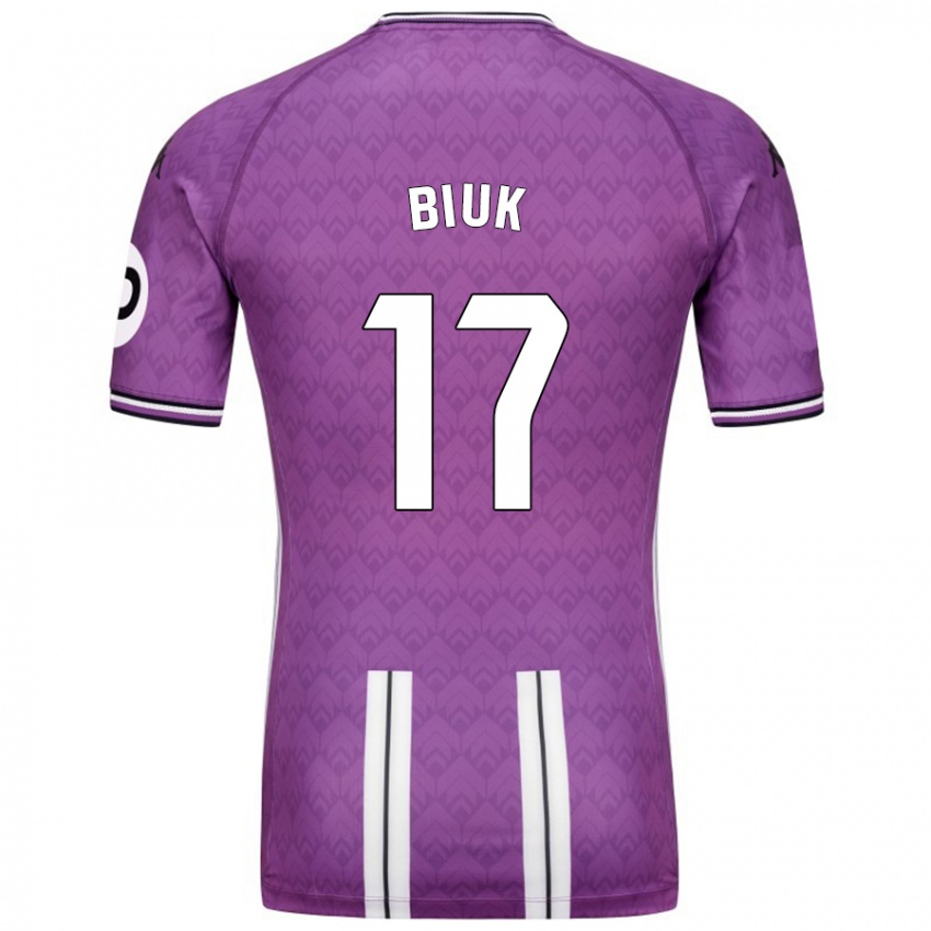 Niño Camiseta Stipe Biuk #17 Púrpura Blanco 1ª Equipación 2024/25 La Camisa Perú