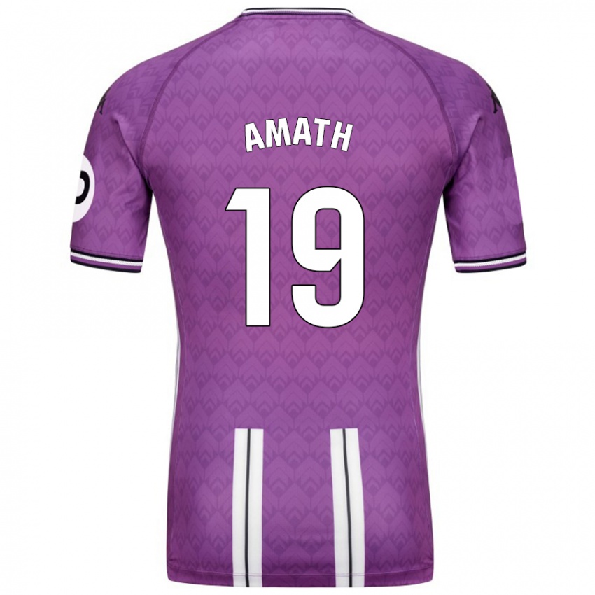 Niño Camiseta Amath Ndiaye #19 Púrpura Blanco 1ª Equipación 2024/25 La Camisa Perú