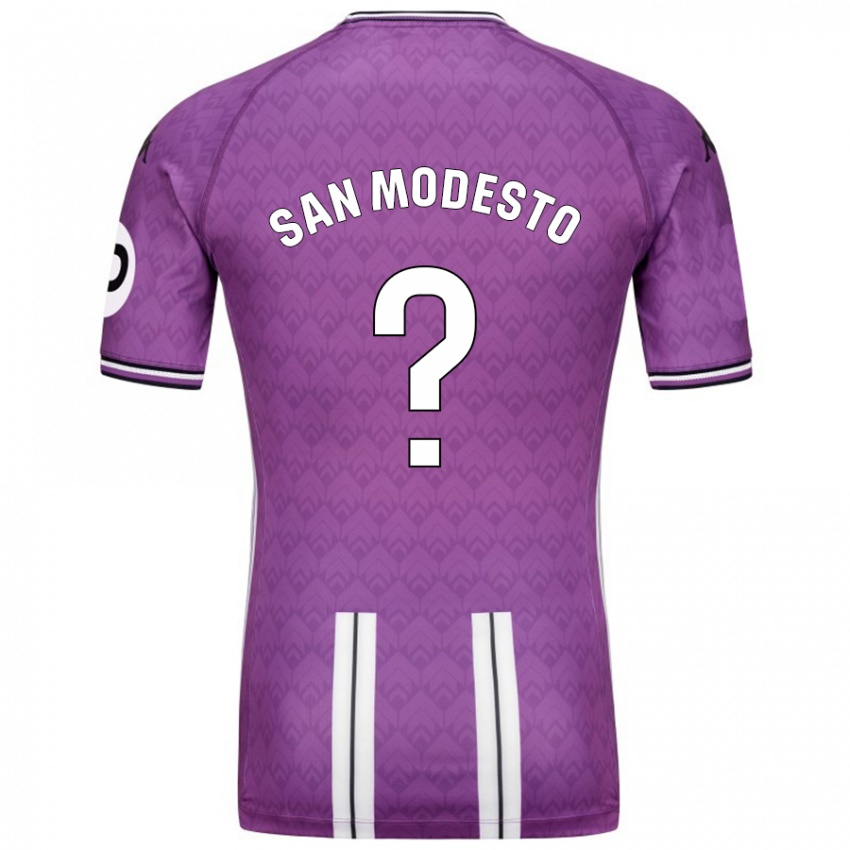 Niño Camiseta Hugo San Modesto #0 Púrpura Blanco 1ª Equipación 2024/25 La Camisa Perú