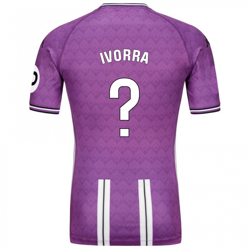 Niño Camiseta Iker Ivorra #0 Púrpura Blanco 1ª Equipación 2024/25 La Camisa Perú