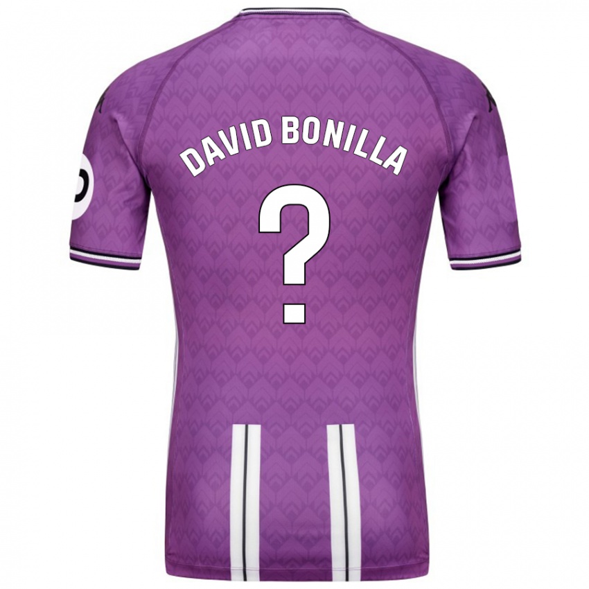 Niño Camiseta Juan David Bonilla #0 Púrpura Blanco 1ª Equipación 2024/25 La Camisa Perú