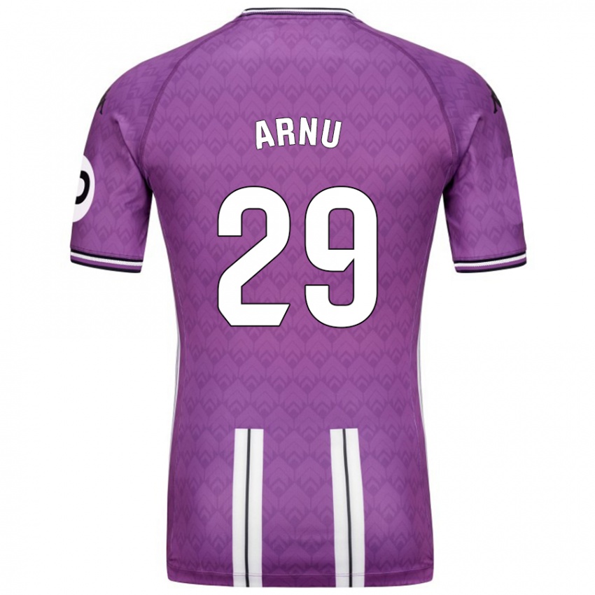 Niño Camiseta Adrián Arnu #29 Púrpura Blanco 1ª Equipación 2024/25 La Camisa Perú