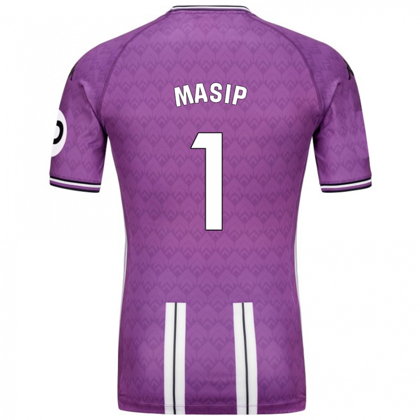 Niño Camiseta Jordi Masip #1 Púrpura Blanco 1ª Equipación 2024/25 La Camisa Perú