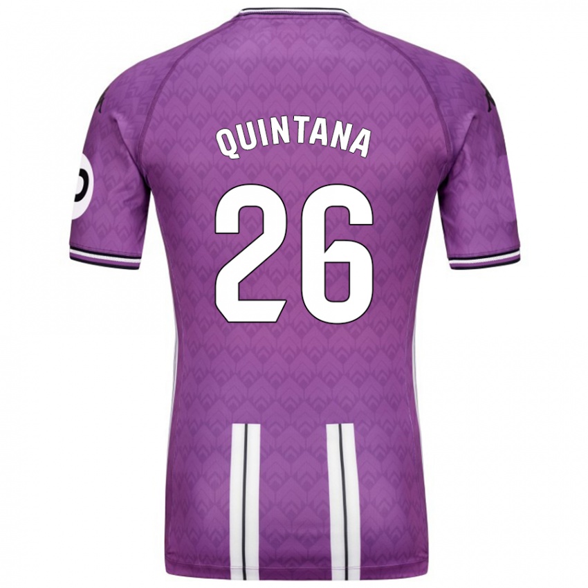 Niño Camiseta Alberto Quintana #26 Púrpura Blanco 1ª Equipación 2024/25 La Camisa Perú