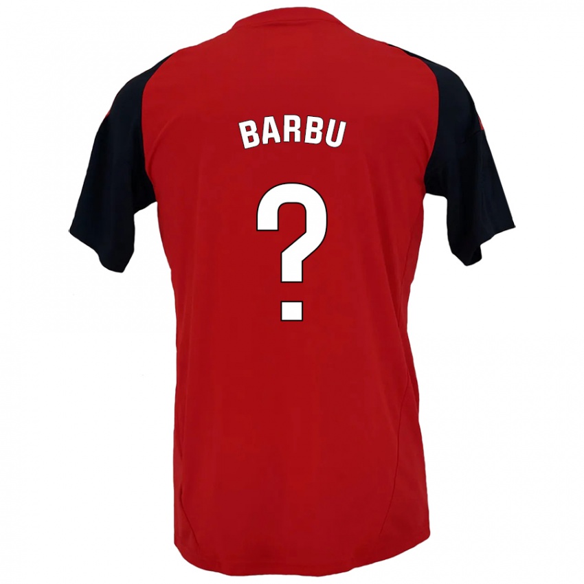 Niño Camiseta Álex Barbu #0 Rojo Negro 1ª Equipación 2024/25 La Camisa Perú