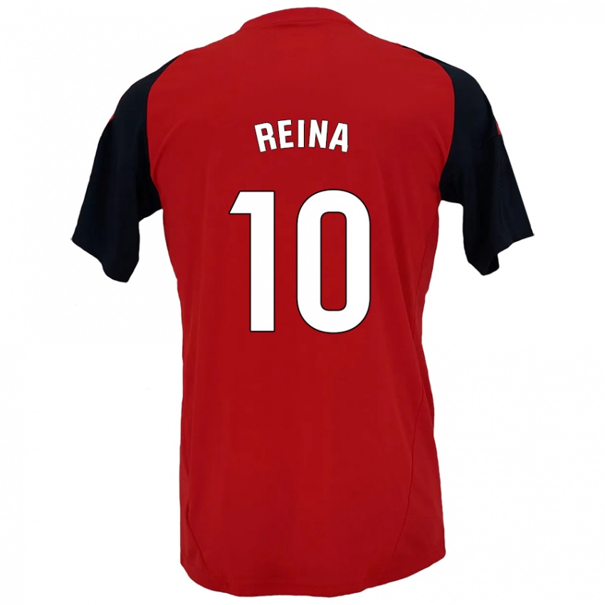 Niño Camiseta Alberto Reina #10 Rojo Negro 1ª Equipación 2024/25 La Camisa Perú