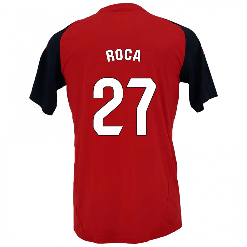 Niño Camiseta Joel Roca #27 Rojo Negro 1ª Equipación 2024/25 La Camisa Perú