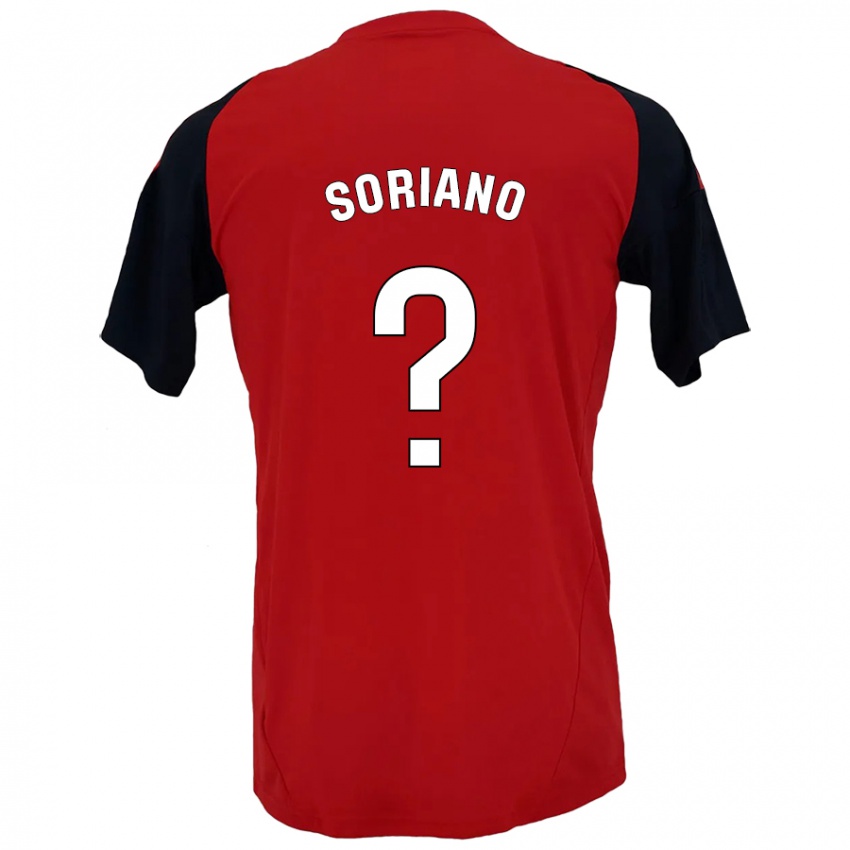 Niño Camiseta Adrián Soriano #0 Rojo Negro 1ª Equipación 2024/25 La Camisa Perú