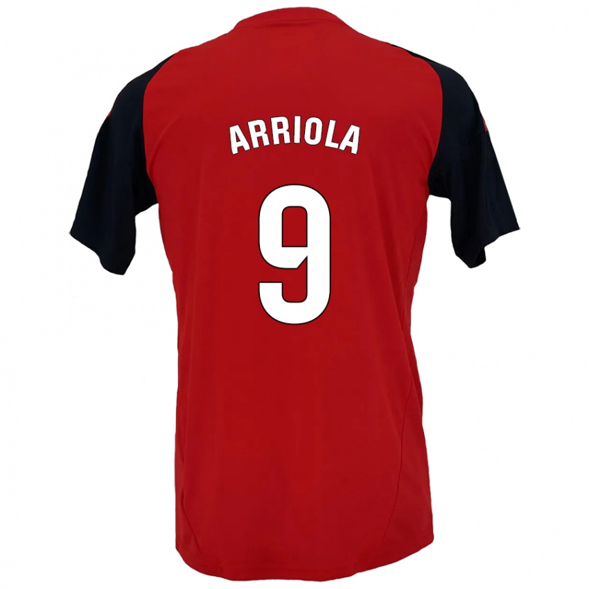 Niño Camiseta Marcos Arriola #9 Rojo Negro 1ª Equipación 2024/25 La Camisa Perú