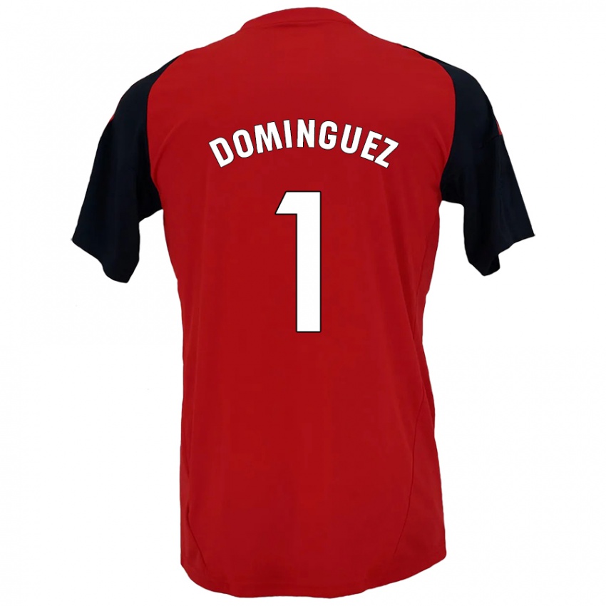 Niño Camiseta Iago Domínguez #1 Rojo Negro 1ª Equipación 2024/25 La Camisa Perú