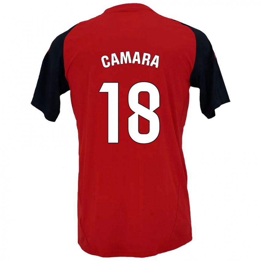 Niño Camiseta Aaron Cámara #18 Rojo Negro 1ª Equipación 2024/25 La Camisa Perú