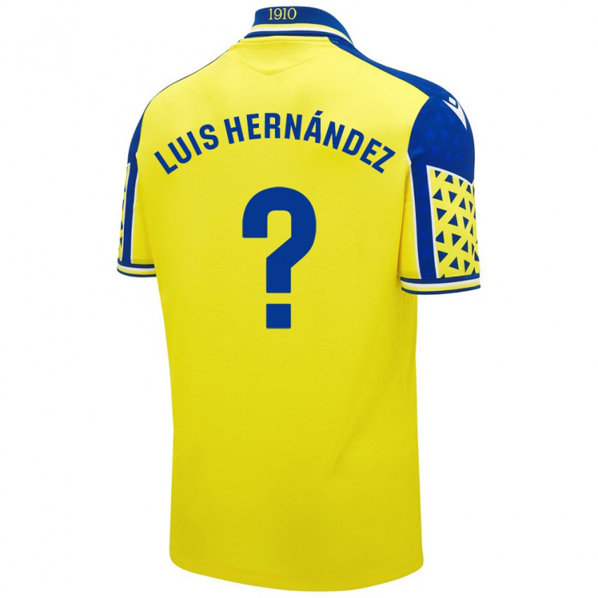 Niño Camiseta Luis Hernández #0 Amarillo Azul 1ª Equipación 2024/25 La Camisa Perú