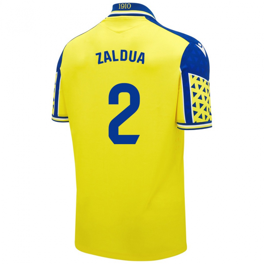 Niño Camiseta Joseba Zaldua #2 Amarillo Azul 1ª Equipación 2024/25 La Camisa Perú