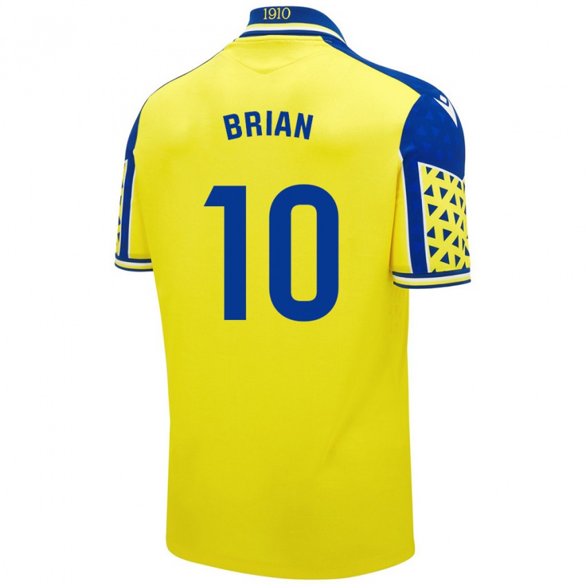 Niño Camiseta Brian Ocampo #10 Amarillo Azul 1ª Equipación 2024/25 La Camisa Perú