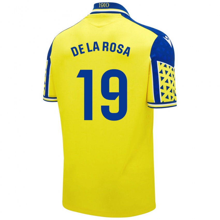 Niño Camiseta José Antonio De La Rosa #19 Amarillo Azul 1ª Equipación 2024/25 La Camisa Perú