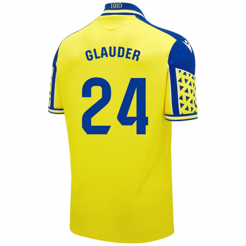 Niño Camiseta Cristian Glauder #24 Amarillo Azul 1ª Equipación 2024/25 La Camisa Perú