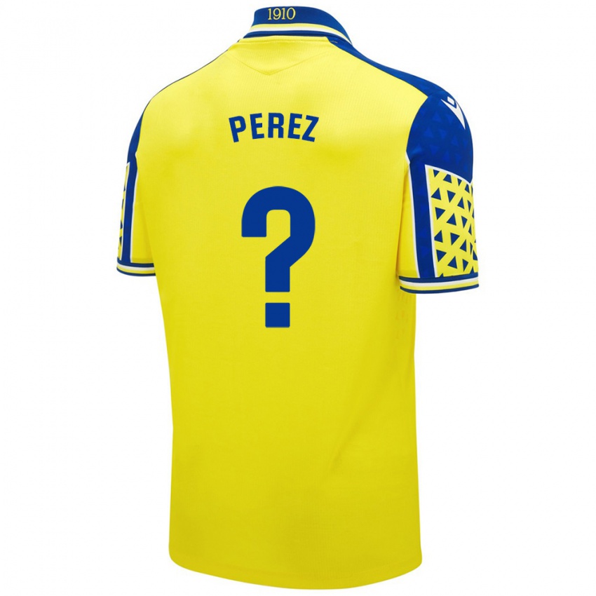 Niño Camiseta Ángel Pérez #0 Amarillo Azul 1ª Equipación 2024/25 La Camisa Perú