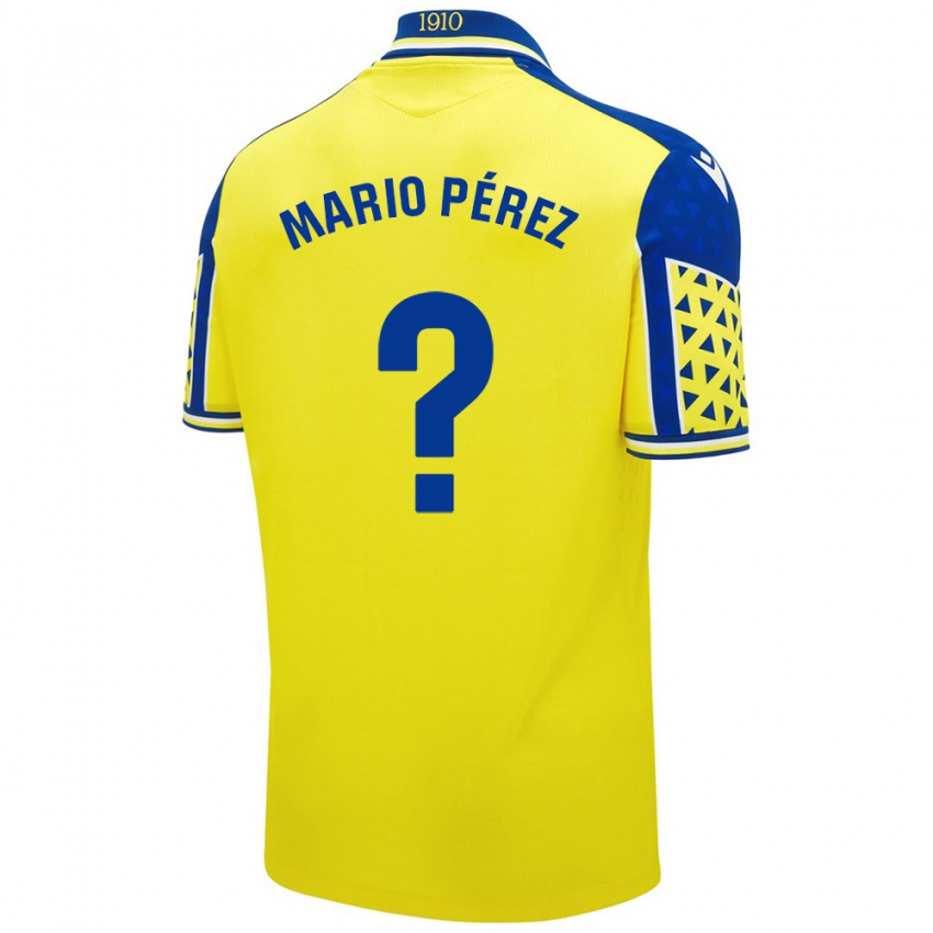 Niño Camiseta Mario Pérez #0 Amarillo Azul 1ª Equipación 2024/25 La Camisa Perú