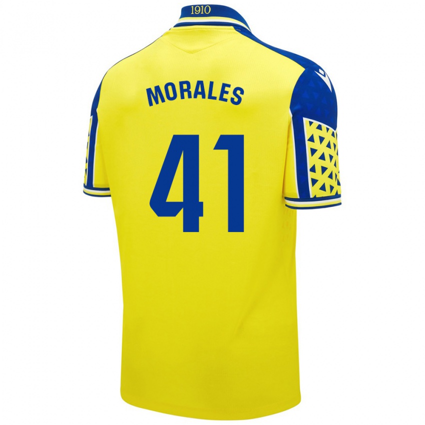 Niño Camiseta Luis Morales #41 Amarillo Azul 1ª Equipación 2024/25 La Camisa Perú