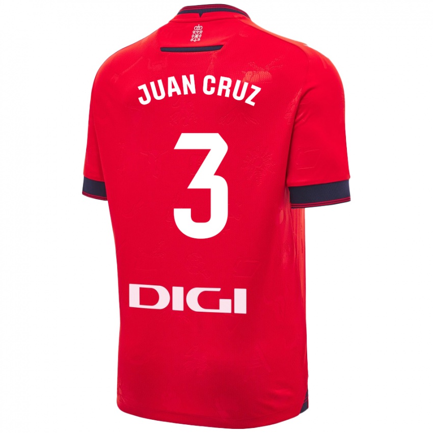 Niño Camiseta Juan Cruz #3 Rojo Blanco 1ª Equipación 2024/25 La Camisa Perú