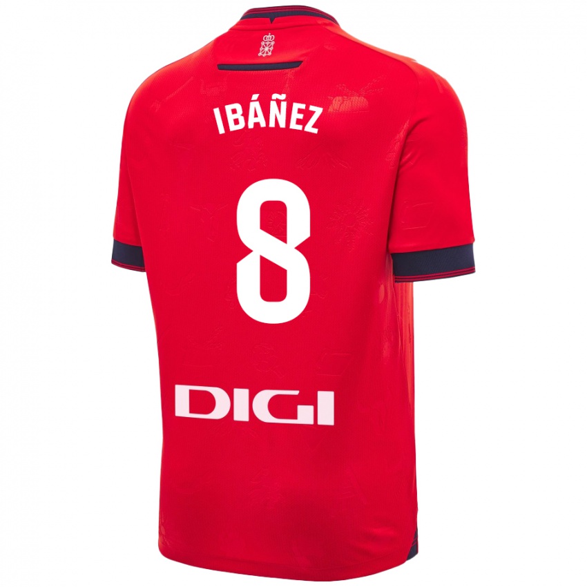 Niño Camiseta Pablo Ibáñez #8 Rojo Blanco 1ª Equipación 2024/25 La Camisa Perú