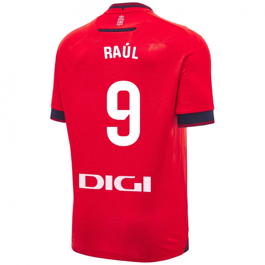 Niño Camiseta Raúl García #9 Rojo Blanco 1ª Equipación 2024/25 La Camisa Perú