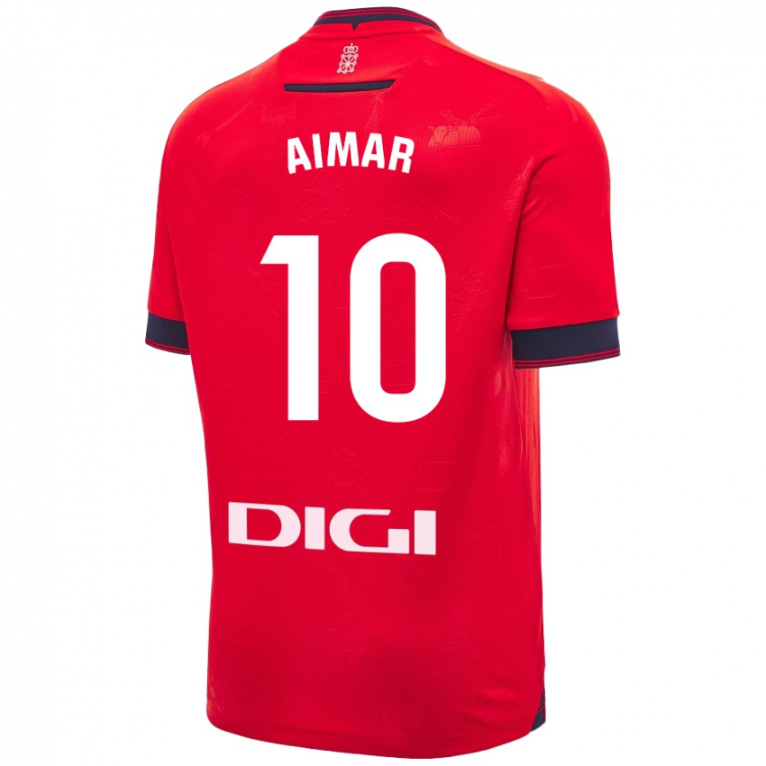 Niño Camiseta Aimar Oroz #10 Rojo Blanco 1ª Equipación 2024/25 La Camisa Perú