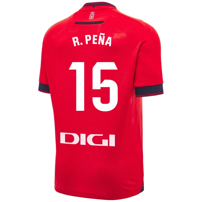 Niño Camiseta Rubén Peña #15 Rojo Blanco 1ª Equipación 2024/25 La Camisa Perú