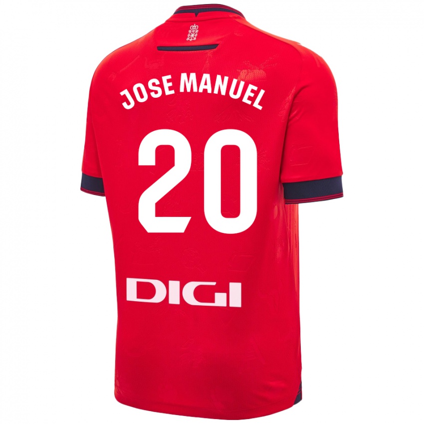 Niño Camiseta José Manuel Arnáiz #20 Rojo Blanco 1ª Equipación 2024/25 La Camisa Perú