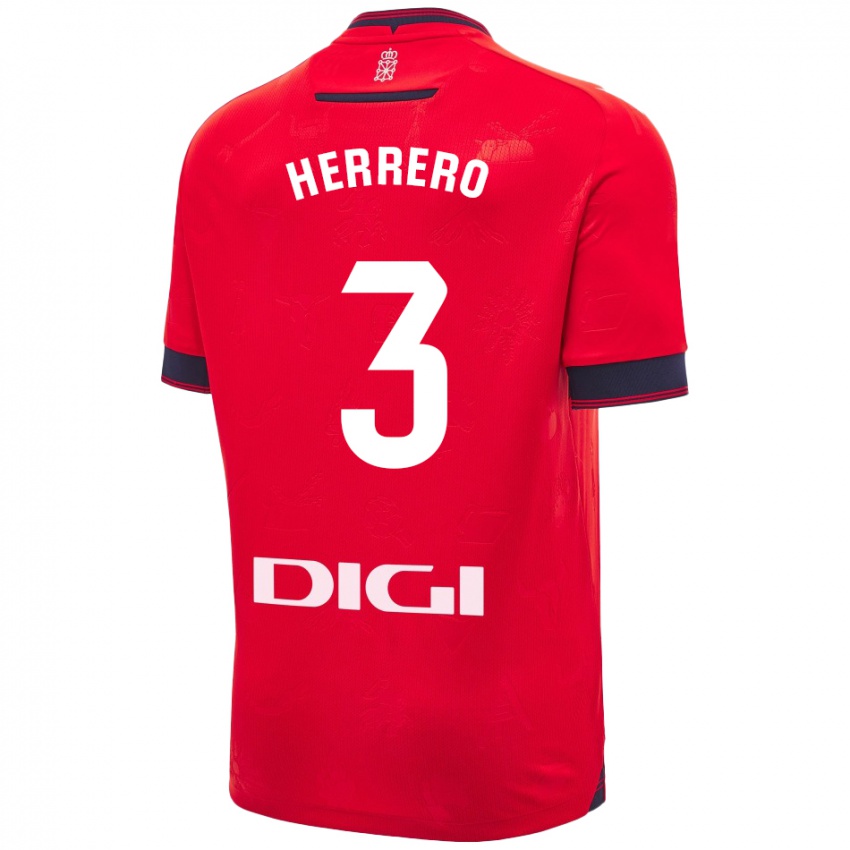 Niño Camiseta Toni Herrero #3 Rojo Blanco 1ª Equipación 2024/25 La Camisa Perú