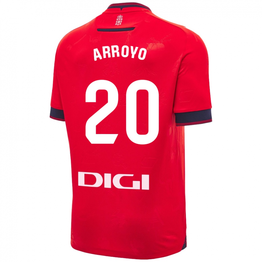 Niño Camiseta Roberto Arroyo #20 Rojo Blanco 1ª Equipación 2024/25 La Camisa Perú