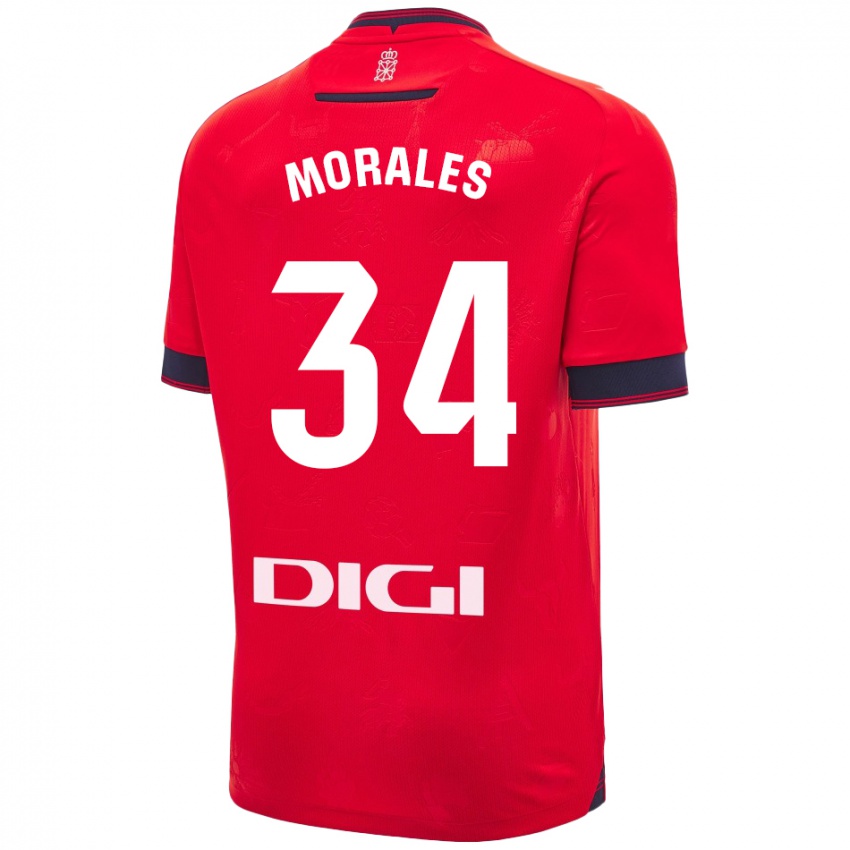 Niño Camiseta Anai Morales #34 Rojo Blanco 1ª Equipación 2024/25 La Camisa Perú