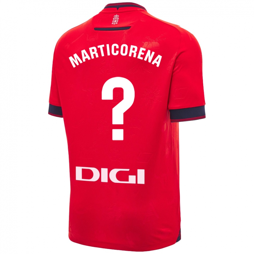 Niño Camiseta Ander Marticorena #0 Rojo Blanco 1ª Equipación 2024/25 La Camisa Perú