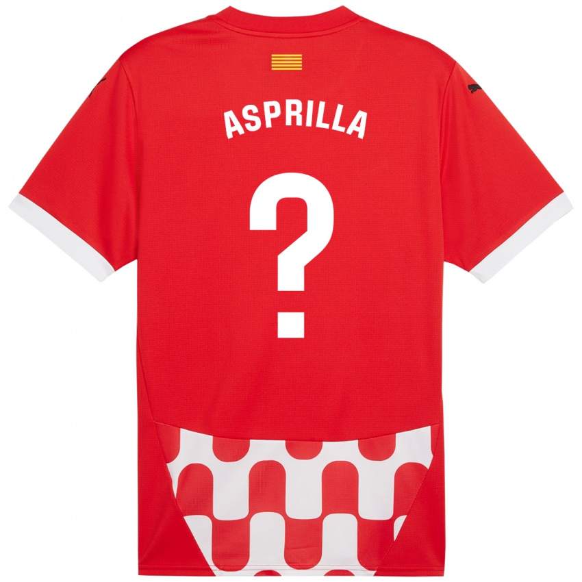 Niño Camiseta Yáser Asprilla #0 Rojo Blanco 1ª Equipación 2024/25 La Camisa Perú