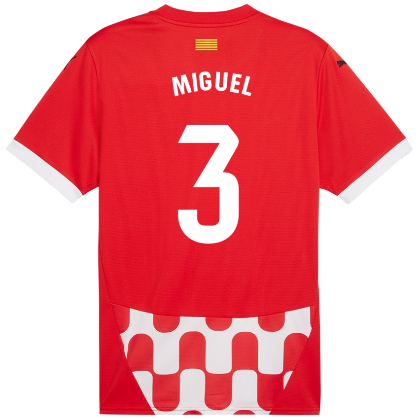 Niño Camiseta Miguel Gutierrez #3 Rojo Blanco 1ª Equipación 2024/25 La Camisa Perú