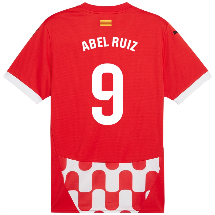 Niño Camiseta Abel Ruiz #9 Rojo Blanco 1ª Equipación 2024/25 La Camisa Perú